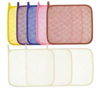 TOBBOMEY 8pièces Serviettes Exfoliantes Pour Chiffons De Bain Massants Pour Corps Et Visage