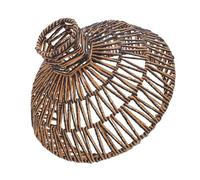 TOBBOMEY Abat-jour Suspendu en Corde de Papier Tressée, 30,5 X 21 Cm, Cage de Protection D'ampoule Légère, Abat-jour Rustique Bohème pour Plafonnier, Entrée et Couloir, Éclairage Doux