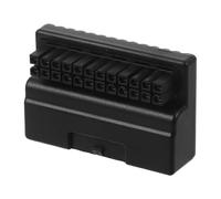 TOBBOMEY Adaptateur Alimentation ATX Broches Angle Droit Mâle vers Femelle pour Carte Mère PC Gestion Câbles Optimisée Transfert Stable et Accessoire Montage DIY Compact