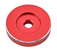 TOBBOMEY Adaptateur Aluminium pour Platine Vinyle Insert Centreur pour Tourne-Disque et Phonographe Accessoire Pratique Métal Rouge