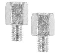 TOBBOMEY Adaptateur de Fixation pour Rétroviseur de Moto 2 Pcs en Acier Galvanisé Vis de Réglage en Hauteur Compatible Motos Accessoire de Guidon Robuste et Polyvalent pour Scooter