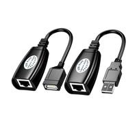 TOBBOMEY Adaptateur d'Extension USB Ethernet Prolongateur de Câble Réseau Compatible Périphériques USB Transmission Rapide Léger et Portable pour Maison Bureau École