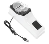 TOBBOMEY Affûteur de Couteaux Électrique USB Blanc, Pierre à Aiguiser Rapide et Pratique, Outil D’affûtage Compact Cuisine, Affûteur de Lames Multifonction pour Couteaux et Ciseaux,