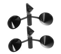 TOBBOMEY Anémomètre Extérieur à 3 Coupelles Pour Mesure Vitesse Du Vent, Lot De 2 Tasses En Abs Résistantes, Usage Station Météo Et Observation Environnementale, Capteur Solide Et Stable
