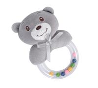 TOBBOMEY Anneau de Dentition Garçon Fille Grey Bear Hochets Léger Portable pour Garçons et Filles Éducatif pour Poussette et Maison Cadeau Noël et Anniversaire