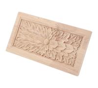 TOBBOMEY Applique Bois Sculpté Floral Stable pour Meubles et Décoration Intérieure Support Poutre Angle Ornement Mural Polyvalent pour Portes Armoires Lits et Placards Finition Non Peinte
