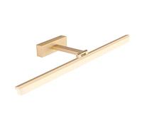 TOBBOMEY Applique Miroir LED Acier Inoxydable Lumière Blanche et Dorée Lampe Murale Étanche pour Salle de Bain et Maquillage Éclairage Intégré Anti-humidité Installation Facile et Design