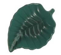 TOBBOMEY Assiette à Dessert en Céramique Verte Forme Feuille de Bananier, Plat Créatif pour Servir Snacks et Fruits Secs, pour Réunions Familiales et Fêtes