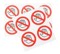 TOBBOMEY Autocollants d'Avertissement en Vinyle Rouge 50Mm « Ne Pas Toucher » Lot de 10 pour Zones à Risques Industriels et Laboratoires Prévention des Accidents