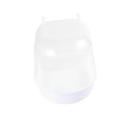 TOBBOMEY Bain pour Oiseaux Petit Perroquet avec Eau Bac de Bain et Bac pour Perroquets Accessoire Écologique pour Nettoyage des Oiseaux Blanc avec Entonnoir Couleur