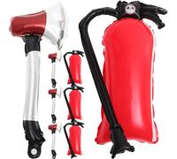 TOBBOMEY Ballons Extincteurs en Feuille D’Aluminium et Film PE Kit de 8 Pièces Jouets Gonflables Décoratifs pour Fête de Pompiers et Anniversaire Accessoires Pompier Robustes et Légers