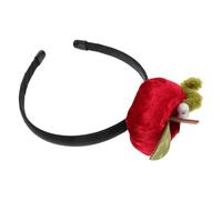 TOBBOMEY Bandeau De Noël Velours Avec Simulacre De Pomme Rouge Accessoire Capillaire Rétro Et Mignon Pour Femmes Parfait Pour Célébrations Festives