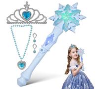 TOBBOMEY Bâton Magique Lumineux pour Filles Bâton Lumineux Bleu Dégradé Clignotant sans Pile Accessoire Fête Garçon et Filles Éclairage Nocturne