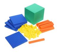 TOBBOMEY Bloc Mathématique Éducatif Mousse EVA Coloré Modèle Décimal à Trois Niveaux pour Garçon Fille Soutien Scolaire Primaire Manipulation Logique et Créativité Cubes Calculs Addition