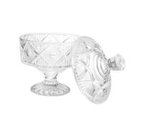 TOBBOMEY Bocal à Bonbons Verre Cristal avec Couvercle Pot Élégant pour Organisateur de Bonbons et Snacks pour Mariage Fête et Rangement Alimentaire