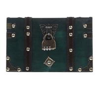 TOBBOMEY Boîte à Bijoux Vintage en Bois Rétro Grand Format Serrure à Code 3 Chiffres Coffre à Trésors Multifonction pour Rangement Décoratif Maison Loisirs Créatifs