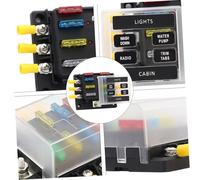 TOBBOMEY Boîte à Fusibles Voies avec LED Alerte pour Voiture et Bateau Couvercle Transparent Indicateur Visuel de Fusible Défectueux Accessoire Automobile Pratique