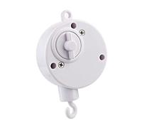 TOBBOMEY Boîte à Musique pour Lit Garçon Fille An Éducatif avec Mécanisme Cloche Musicale Apaisante Hochet à Remonter Support de Lit Blanc Cadeau Montessori pour Sommeil Paisible