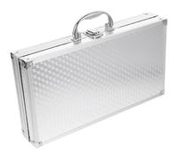 TOBBOMEY Boîte à Outils en Alliage D’Aluminium Petite Taille Mallette Rigide Coins Renforcés Étui de Transport Portable et Résistant aux Chocs pour Rangement Outils Maison Bureau