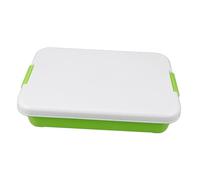 TOBBOMEY Boîte à Sable Portable Plastique avec Couvercle Bac à Sable Petit Format et Boîte de Rangement Extérieur Bac de Jeu Robuste et Pratique