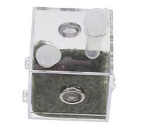 TOBBOMEY Boîte Élevage Acrylique Transparente pour Araignées Sauteuses et Reptiles Cage Pratique et Robuste pour Alimentation Insectes Habitat Sécurisé pour Petits Arthropodes