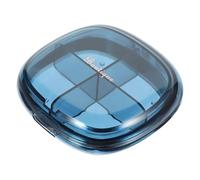 TOBBOMEY Boîte Pilules Compartiments Portable Anti-poussière Bleu Transparent Organisateur Étanche pour Voyage et Usage Quotidien Rangement Pratique pour Jours Pilulier Compact Multi-usage