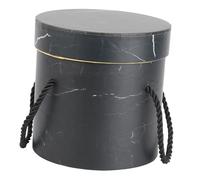 TOBBOMEY Boîte Ronde pour Fleurs Papier Boîte Cadeau Élégante avec Couvercle Emballage Floral Noble pour Bouquets Saint-valentin Fleuriste Pratique et Résistante Format Petit