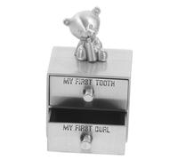 TOBBOMEY Boîte Souvenirs Métal Double pour Premières Dents et Cheveux de Résistante et Décorative Coffret Unique pour Souvenirs Enfance