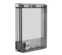 TOBBOMEY Boîtier de Commutation Étanche Noir Type 86 en Plastique Abs Verrou de Sécurité, Protection Extérieure pour Interrupteurs et Boutons-poussoirs, Compatible Climatiseur, pour Usage