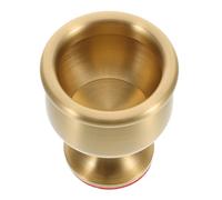 TOBBOMEY Bol à Offrandes Laiton Doré Grand Modèle Coupe Eau Sacrée pour Autel Bouddhiste Ustensile Sacrificiel Polyvalent pour Cérémonies Religieuses et Pratiques Spirituelles