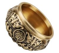 TOBBOMEY Bol Amulette Feng Shui en Laiton Massif 14 CM Bassin Décoratif pour Richesse et Prospérité Bol D’Offrandes Feng Shui Bureau et Maison Symbole de Chance et Fortune