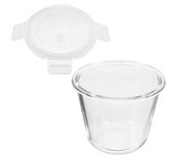 TOBBOMEY Bol en Verre 700 Ml avec Couvercle Hermétique Récipient de Stockage pour Soupe et Préparation de Repas Compatible Micro-Ondes et Réfrigérateur Cuisine et Repas Nomades
