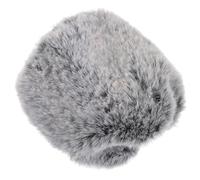 TOBBOMEY Bonnette Pare-vent en Fourrure Grise Compatible avec Modèles Mk4 Mk8, Cache-micro Anti-pop Coupe-vent pour Microphone Condensateur, Housse Pare-brise D'enregistreur Protection