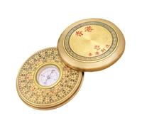 TOBBOMEY Boussole Feng Shui Portable avec Couvercle Outil de Navigation Traditionnel Chinois Démonstrateur de Géologie et Accessoire Décoratif pour Camping et Randonnée