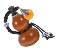 TOBBOMEY Bouteille Gourde en Calebasse 300 ML Cire D’Abeille Étanche Récipient à Vin Naturel Multi-Usage Décoration Maison Suspendue 5-8 Cm