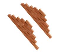 TOBBOMEY Briques Miniatures Rouges 50 Pcs 30x15x10 Mm pour Décor Miniature, Modèle de Fausses Briques en Argile, Accessoires DIY pour Maison de Poupée et Aménagement Paysager