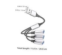 TOBBOMEY Câble Répartiteur USB Voies Portable vers Femelles Adaptateur Multi Ports pour Ordinateur Rapide et Alimentation Multiple Compatible Périphériques USB