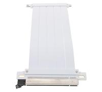 TOBBOMEY Câble Riser Pcie 40 16X 20 CM à 180° Blanc Rallonge Pci-E Flexible pour Carte Graphique GPU Adaptateur Riser Pcie Haute Vitesse Compatible Montage Vertical PC Blindage