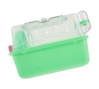 TOBBOMEY Cage à Hamster Roue Et Biberon, Cage Transparente en Plastique Amovible, Taille Petite, pour Petits Animaux De Compagnie comme Hamsters Et Souris, Maison De Vie Sécurisée Et Ludique