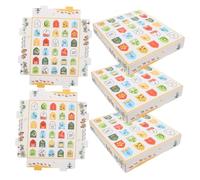 TOBBOMEY Calendrier du Ramadan 30 Jours Coffret Présent Rechargeable en Papier Petites Boîtes à Friandises DIY pour Fête de L'aïd et Célébration Ramadan 5 Pièces