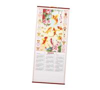 TOBBOMEY Calendrier Mural Année Serpent Calendrier Chinois à Suspendre Organiseur Familial pour Maison et Bureau Pratique et Décoratif