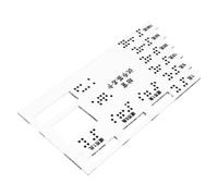 TOBBOMEY Carte De Signature Braille Aide Lecture De Monnaie Pour Aveugles Outil Pratique Pour Identification De Banque Et Shopping