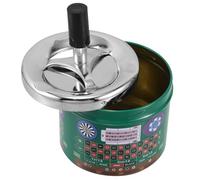 TOBBOMEY Cendrier Métallique Tournant Couvercle à Pression, pour Usage Intérieur et Bureau, Accessoire Homme Pratique Odeur, Design Fonctionnel et Stylé