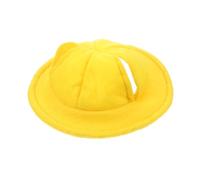 TOBBOMEY Chapeau Lapin Jaune pour Petit Animal de Compagnie Accessoire Cosplay Confortable et Facile à Porter Mini Couvre-tête pour Hamster et Lapin Nain pour Fêtes et Séances Photo
