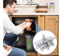TOBBOMEY Charnière à Ressort Acier Inoxydable Fermeture Automatique Verrouillage Sécurité Paumelle Invisible pour Porte Intérieure Droite ou Gauche et Résistante pour Chambre Bureau