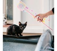 TOBBOMEY Chatons D’Intérieur Bâtonnet en Peluche Longue Couleur Macaron Rose Teaser Interactif pour Mordiller et Griffer Jouets Amusants pour Taquiner Les Chats en Intérieur