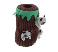 TOBBOMEY Chien à Mâcher en Peluche Ultra-Résistant de Terrier Couineur en Laveur D’Enrichissement ’Éveil Interactif pour Chiots et Chiens Adultes Jeu Stimulant pour Animaux de Compagnie