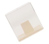 TOBBOMEY Coffret de Présentation Médailles Sportives Jaune Crème, Boîte de Rangement Plastique Transparente avec Mini-chevalet, Solution Compacte pour Trophées, Porte-Ruban Sportif