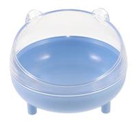 TOBBOMEY Conteneur de Bain de Sable pour Hamster avec Couvercle Transparent Demi-fermé Bac Portable Antidérapant pour Petits Animaux Nettoyage et Jeu Usage Domestique et Couleur Aléatoire