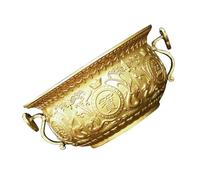 TOBBOMEY Corne d'Abondance Décorative en Cuivre Massif Doré Ornement Élégant pour Décoration Intérieure Accessoire Festif pour Maison et Bureau Présent Raffiné pour Fête du Nouvel An